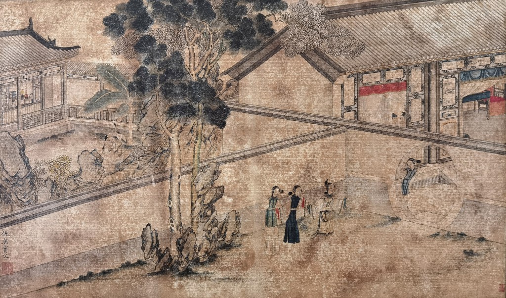 (明)仇英款  大观图  