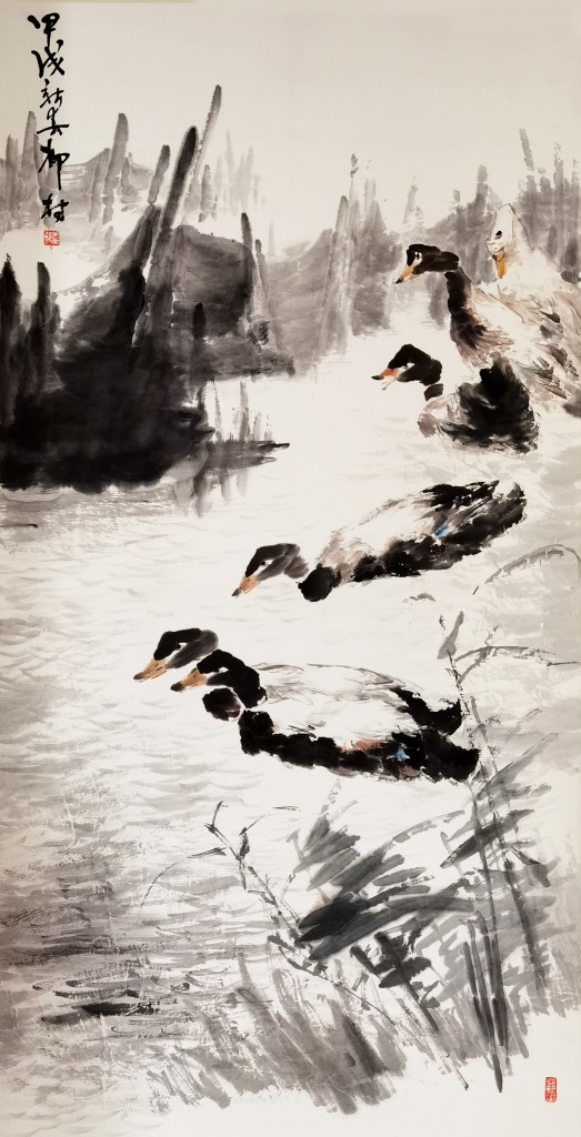 柳村 春暖鸭先知  