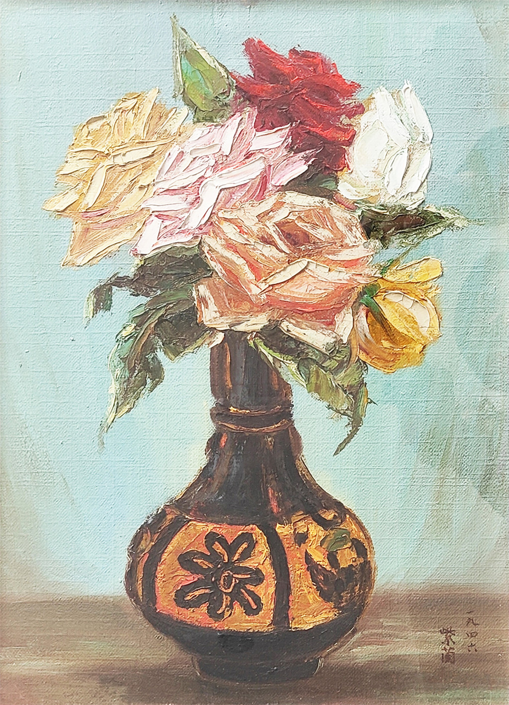 关紫兰     油画花卉