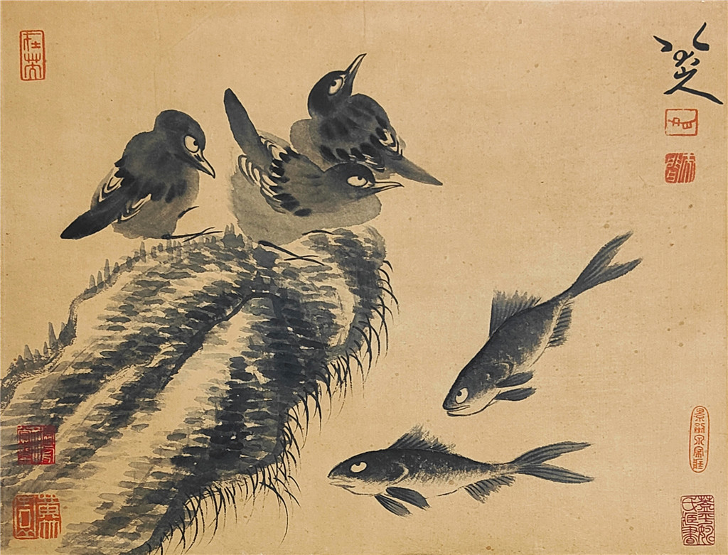 八大山人      鱼鸟