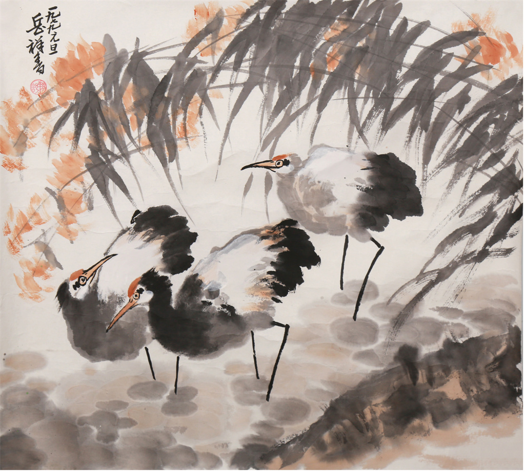 岳翔书     花鸟