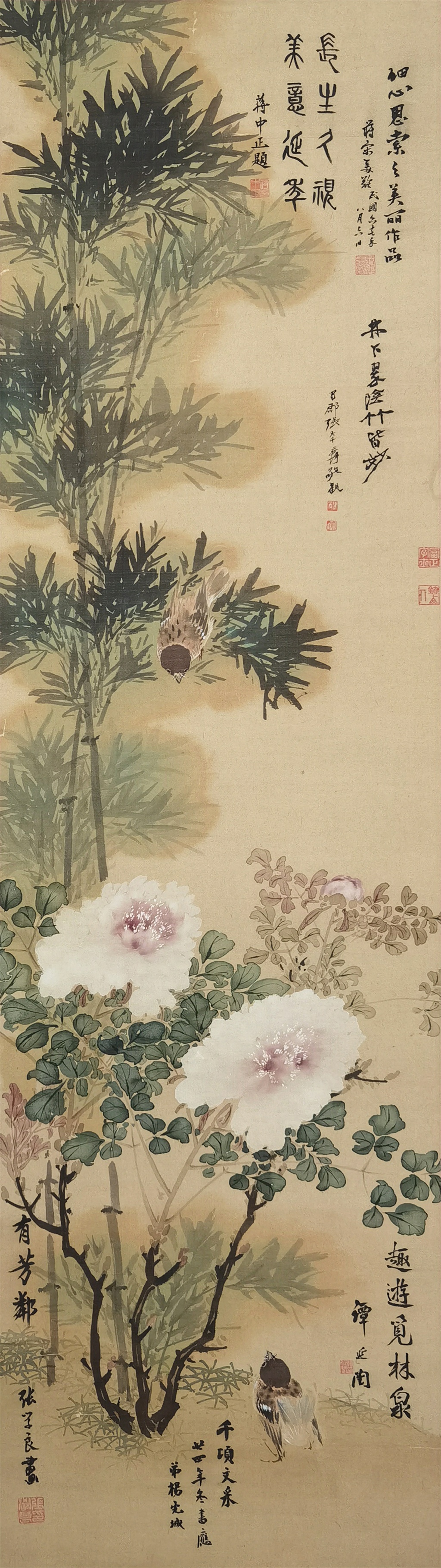 张学良     花鸟