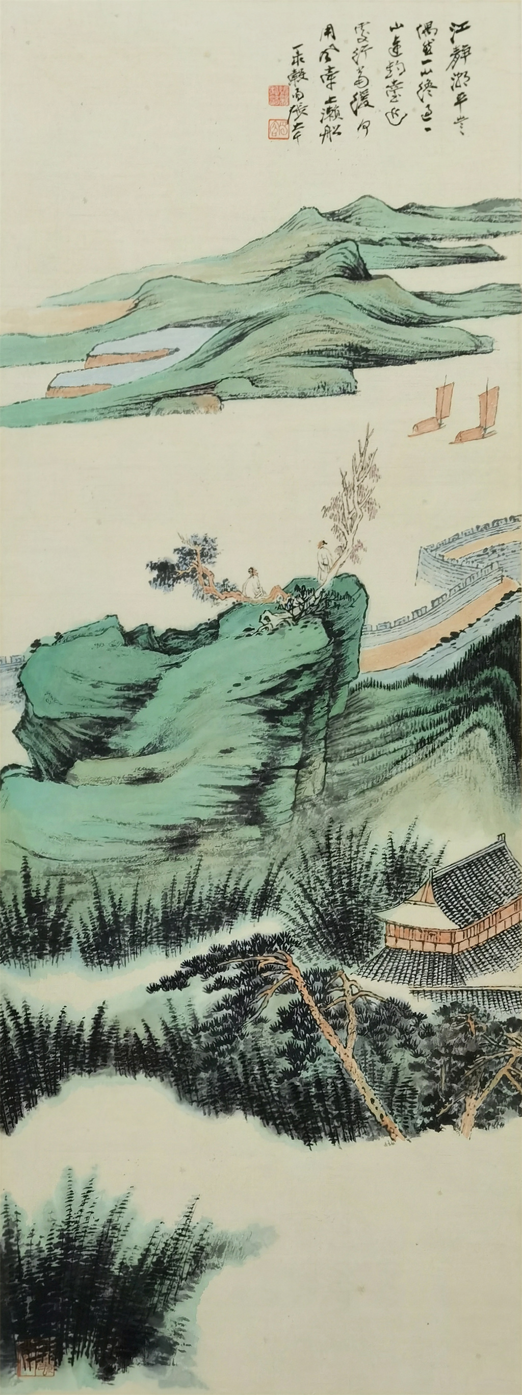 张大千     山水人物