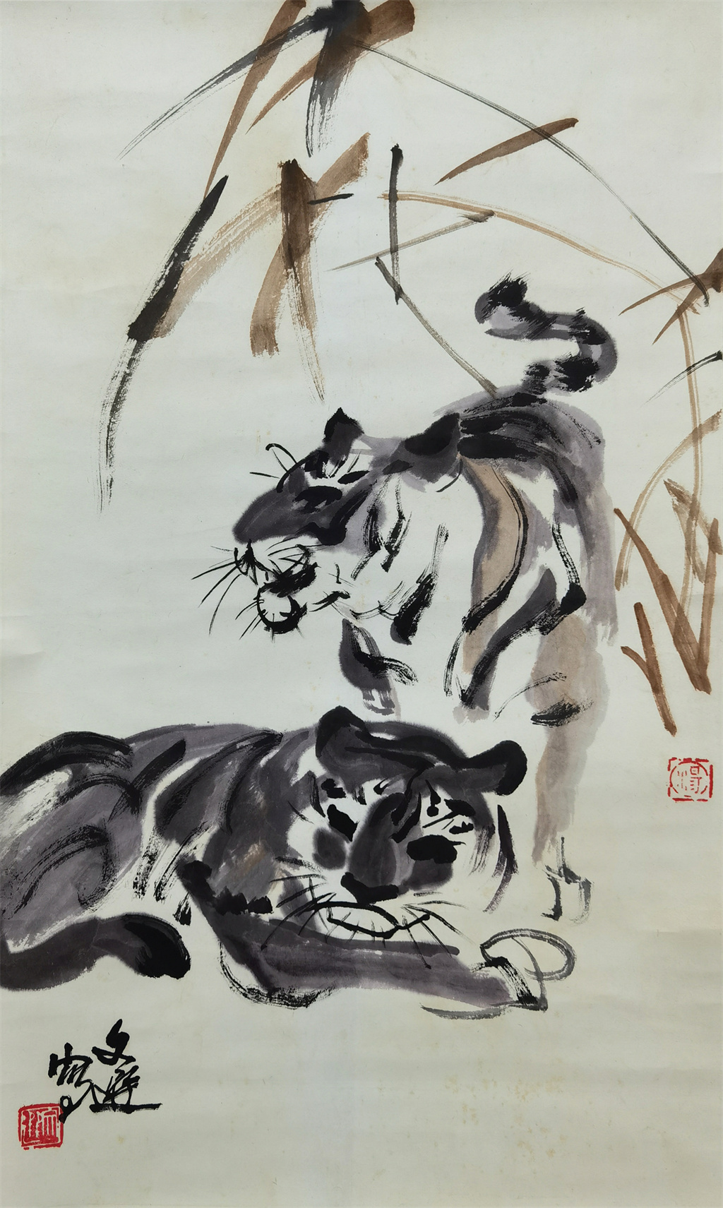 汤文选     双虎图