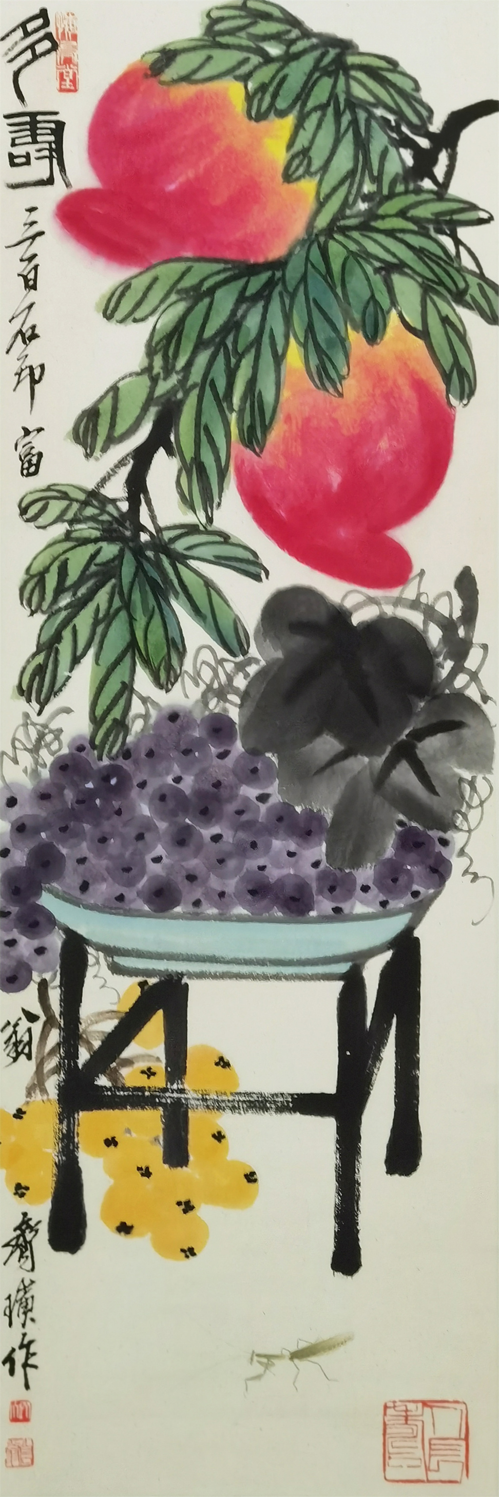 齐白石     多寿图
