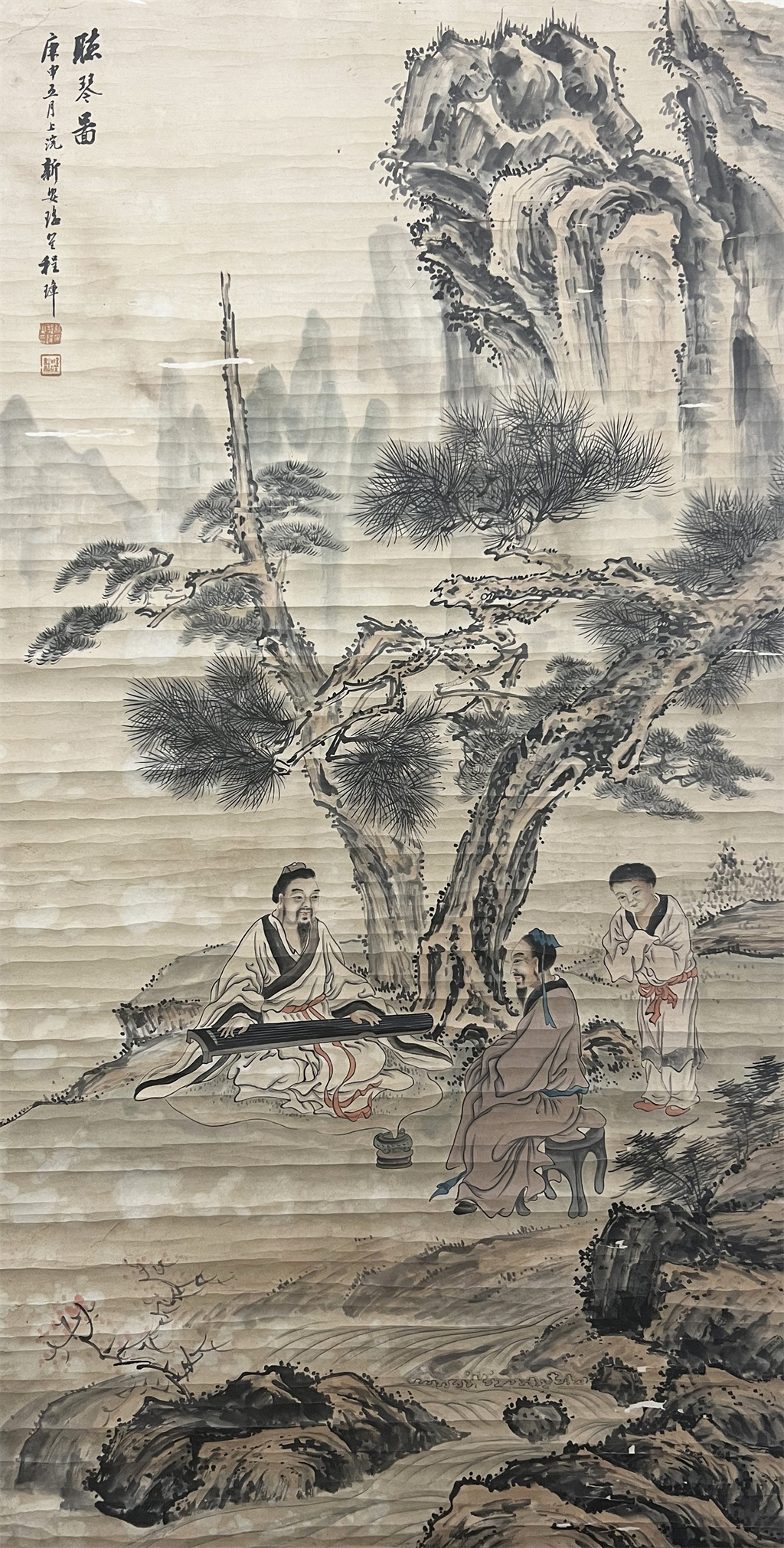 程璋     听琴图