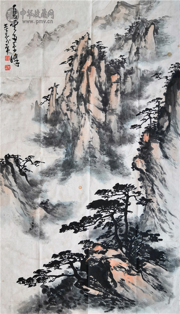 董寿平 《夏云多奇峰 》 122x69cm