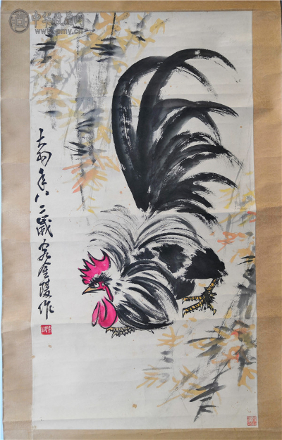 陈大羽 公鸡 48x96cm