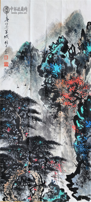 黎雄才  《山水》  97x44.5cm