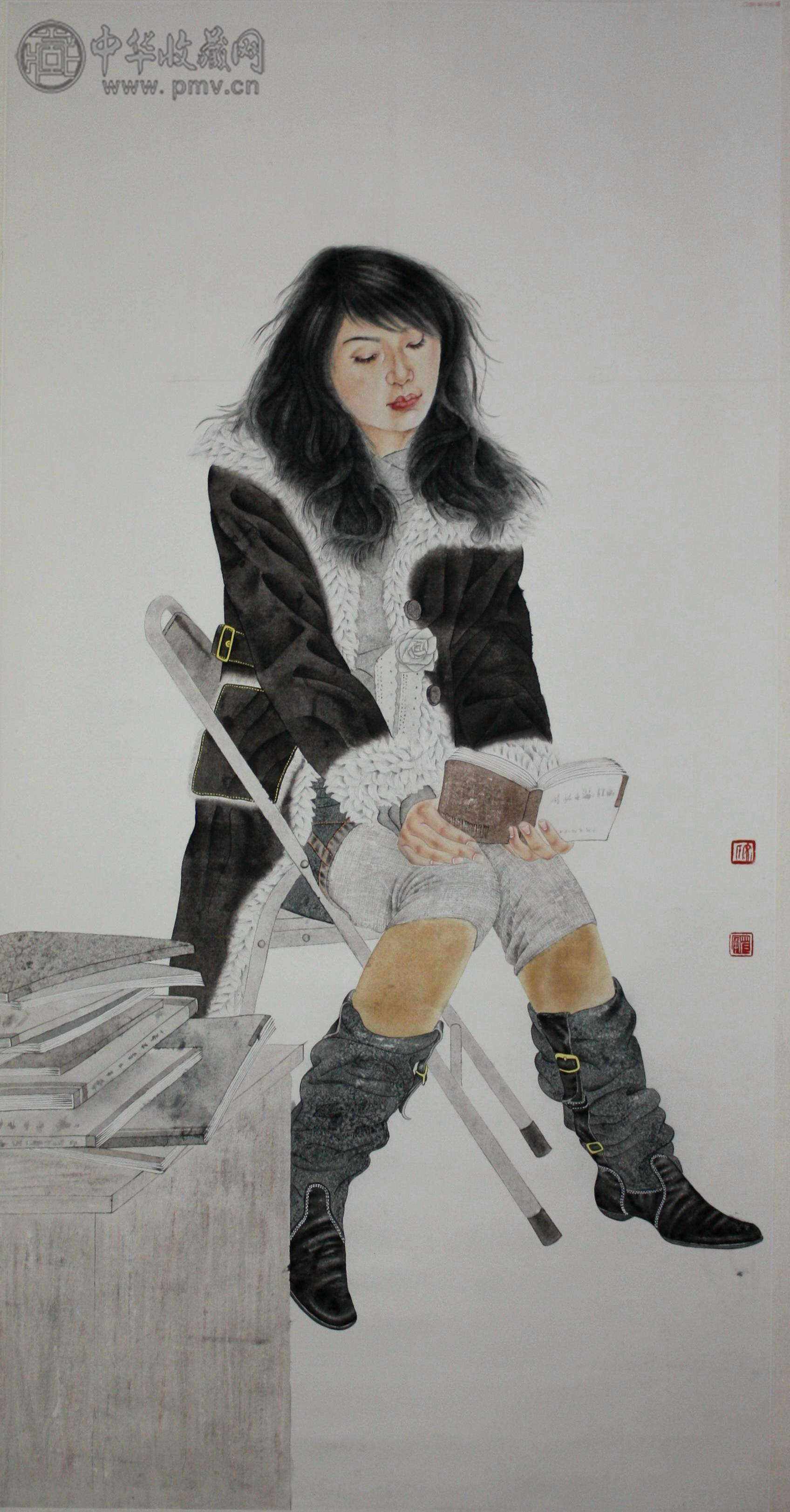 宋彦军 《工笔人物》 136x68cm