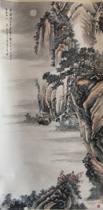 黄君壁   山水   139x69cm
