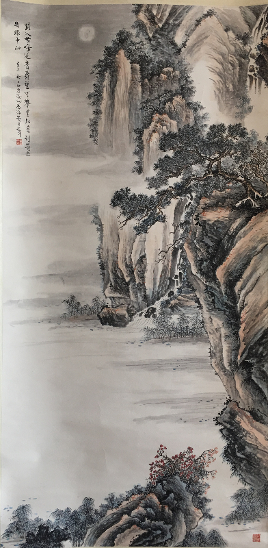 黄君壁   山水   139x69cm