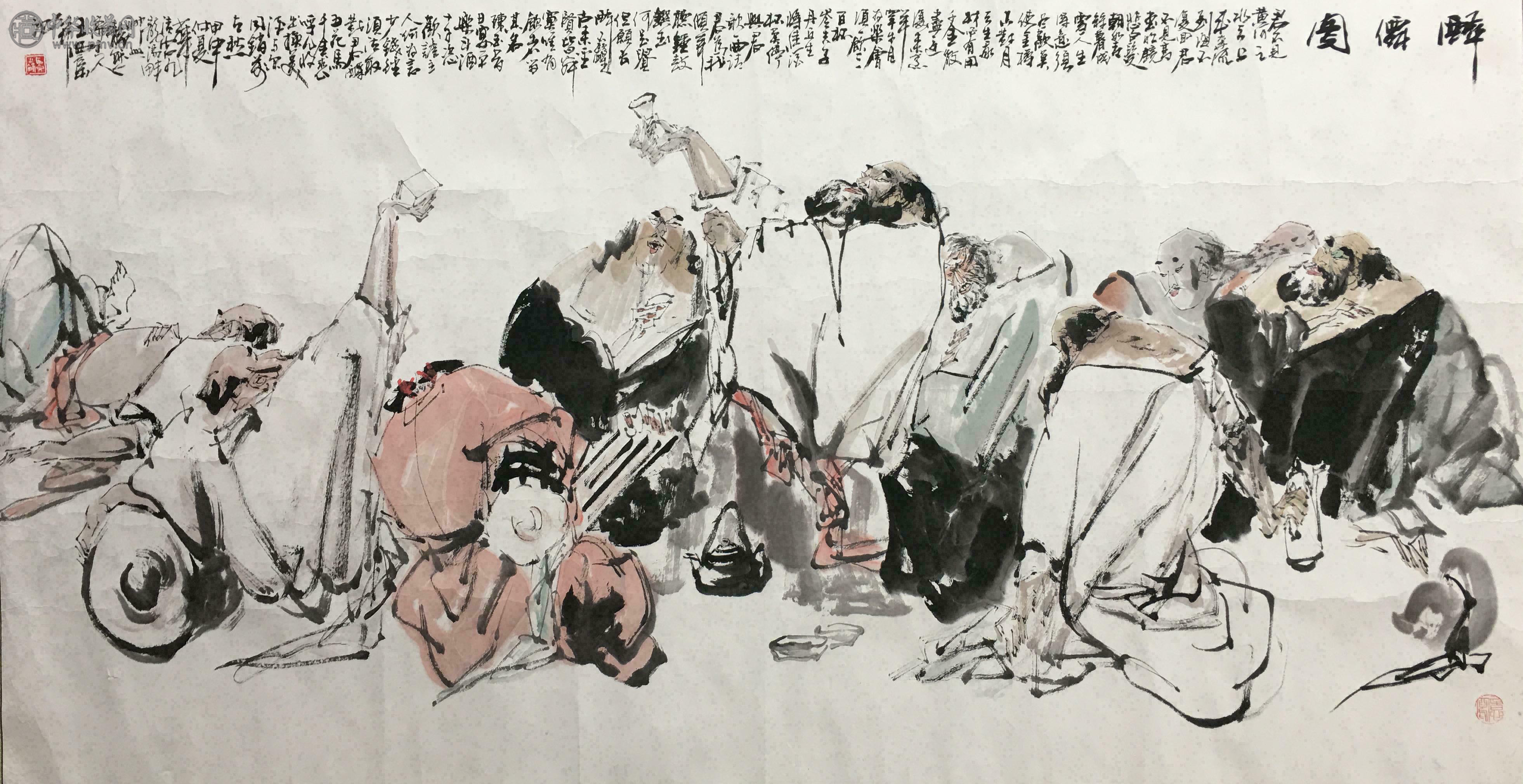  王西京  《醉仙图》  197x95cm