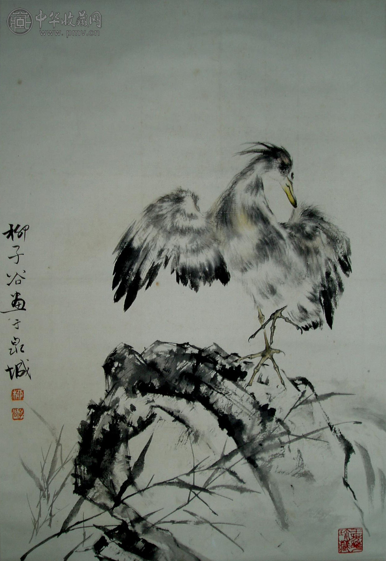 柳子谷 《花鸟》 46x68cm