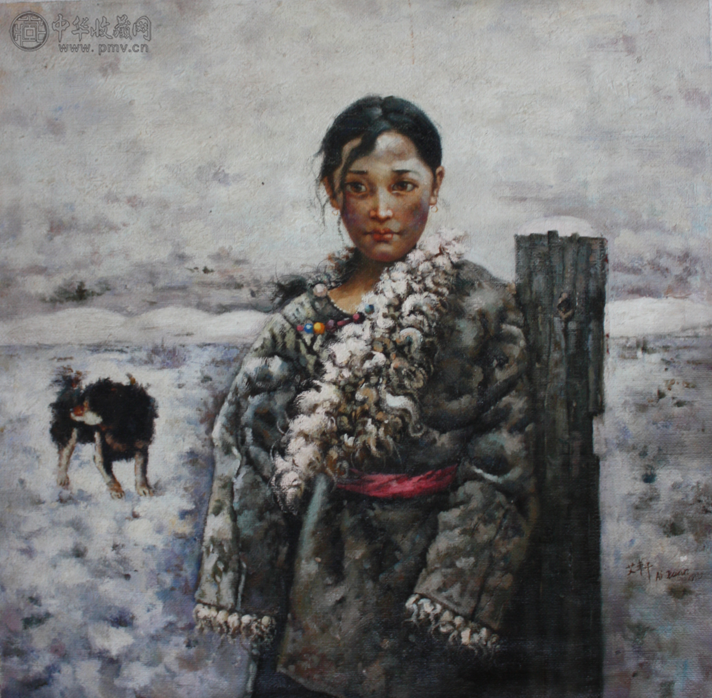 艾轩  《油画人物》  100x100cm