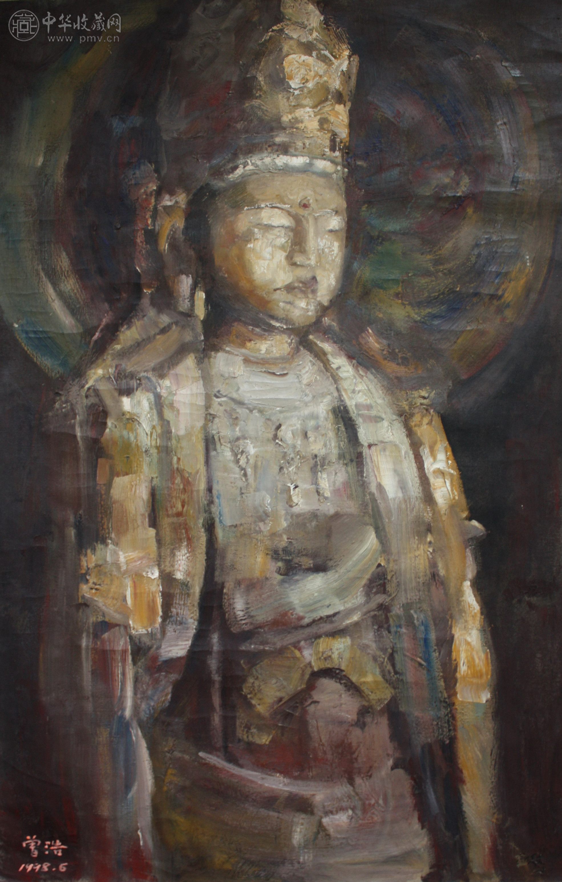 曾浩 《佛像》 67x109cm