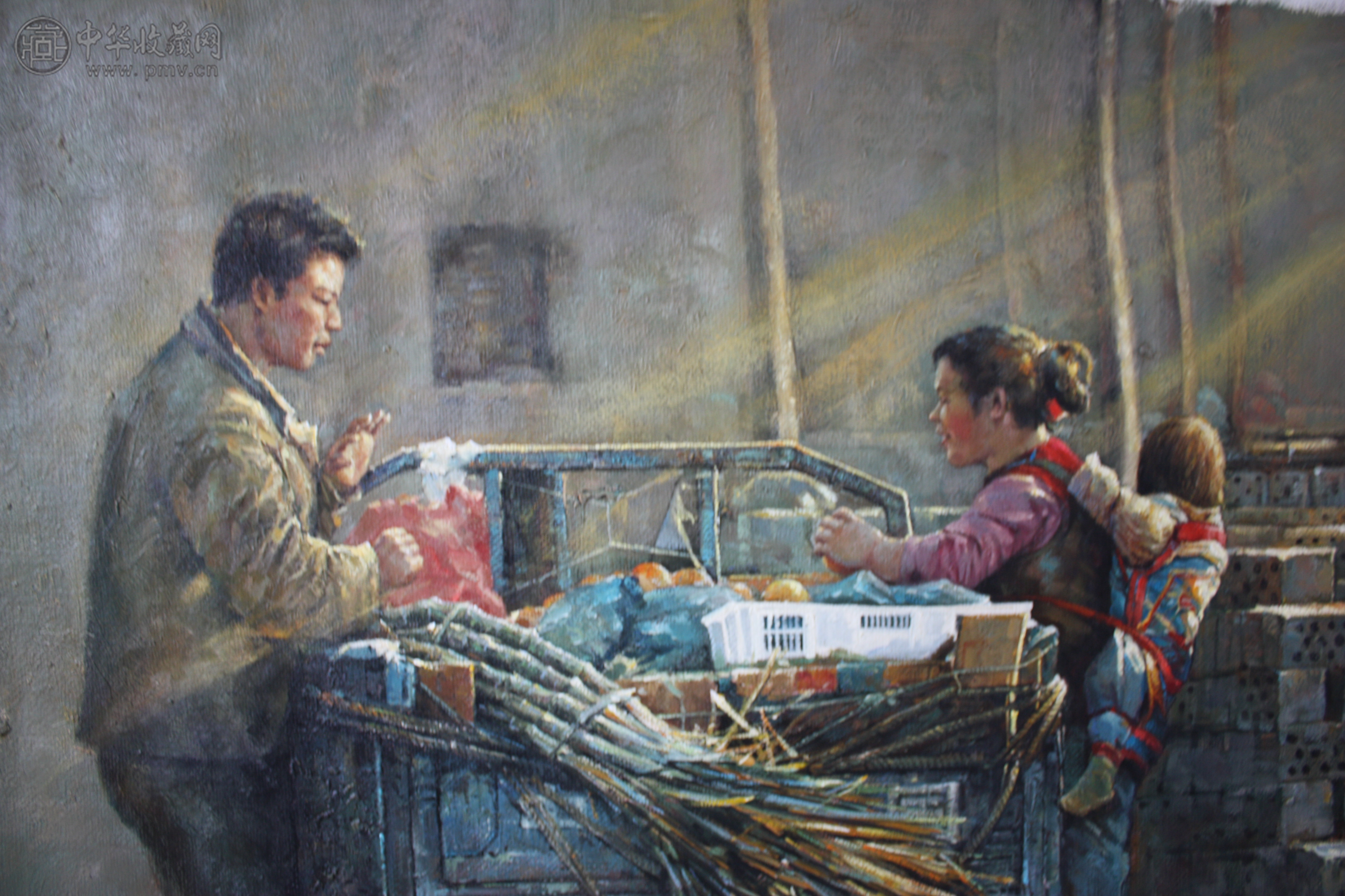 靳尚谊 《早市》 90x120cm