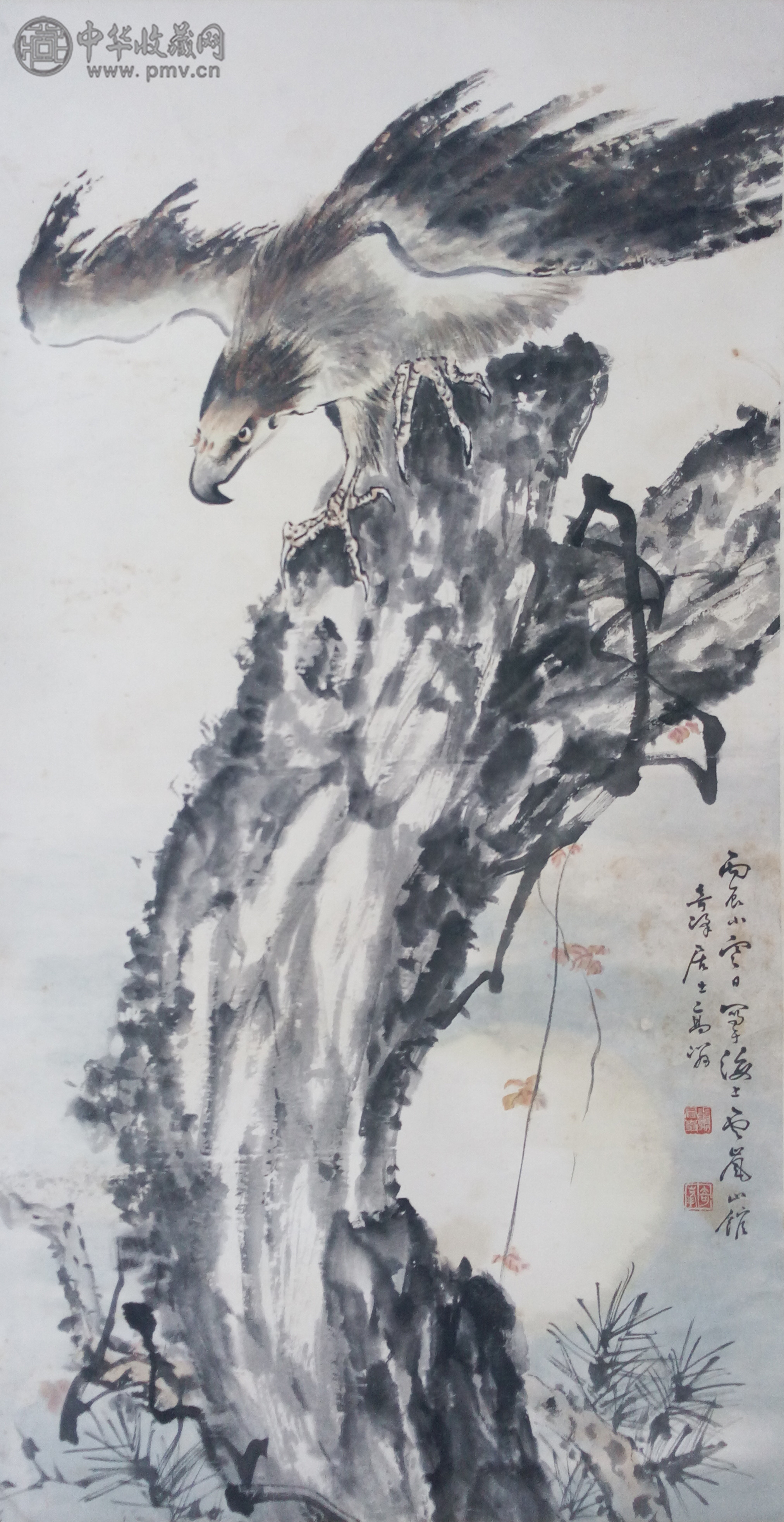 高奇峰  《松鹰图》 51x98cm